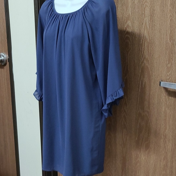 Lulu's Blue Ruffle Dress Size M - Picture 2 of 3